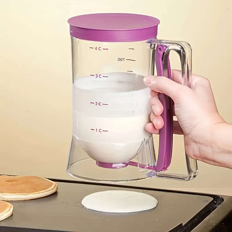Pancake Batter Dispenser With Handle Easy Pour Kitchen Gadget