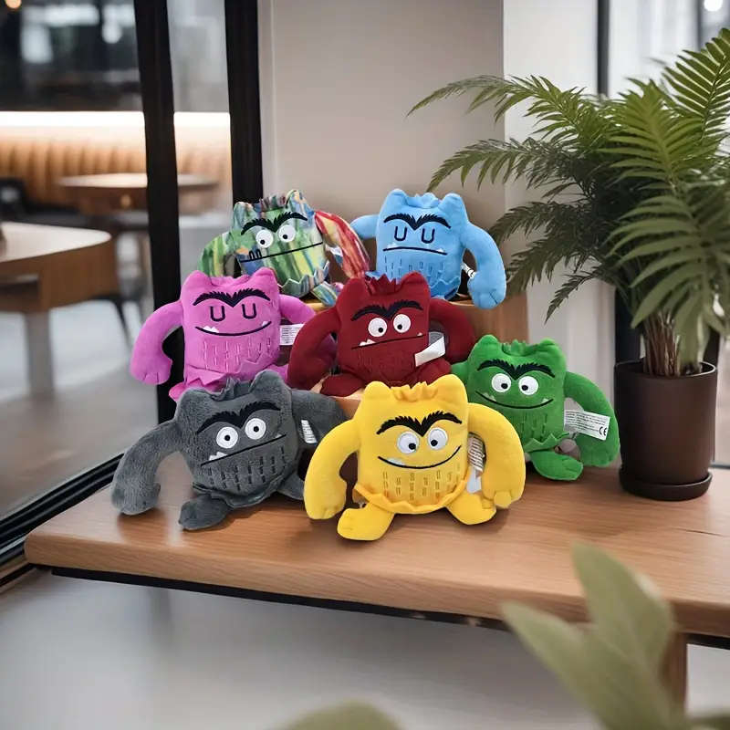 7-Piece Mixed Emotion Monster Plush Set