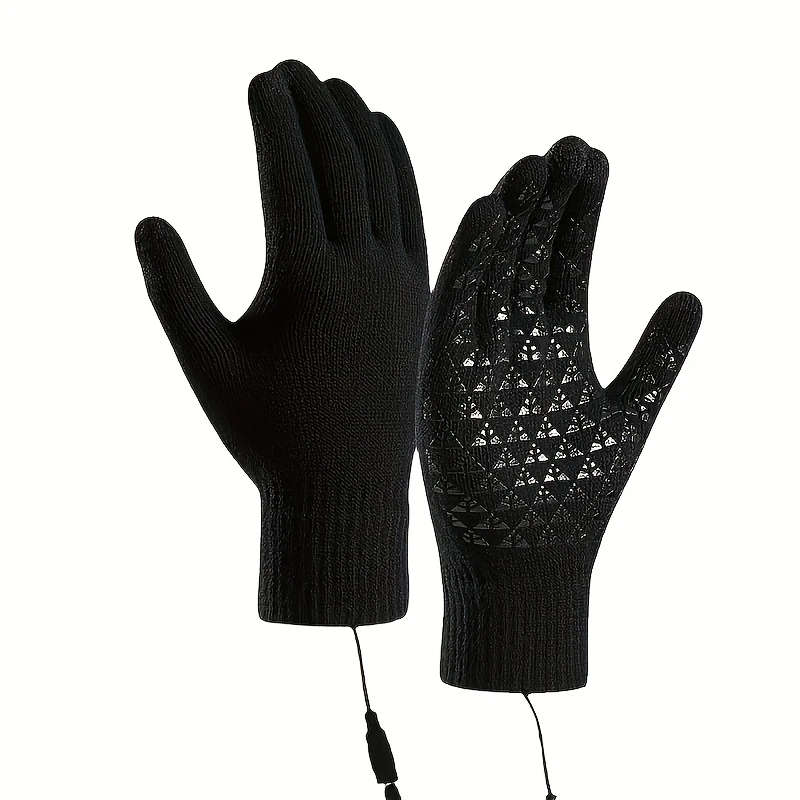 1Pair Of Usb Electric Heating Warm Gloves Heated Gloves With 3D Material For Anti Wear And Wear Resi