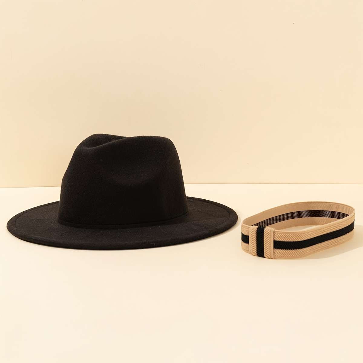 Chic Women'S Fedora Hat with Striped Band Perfect