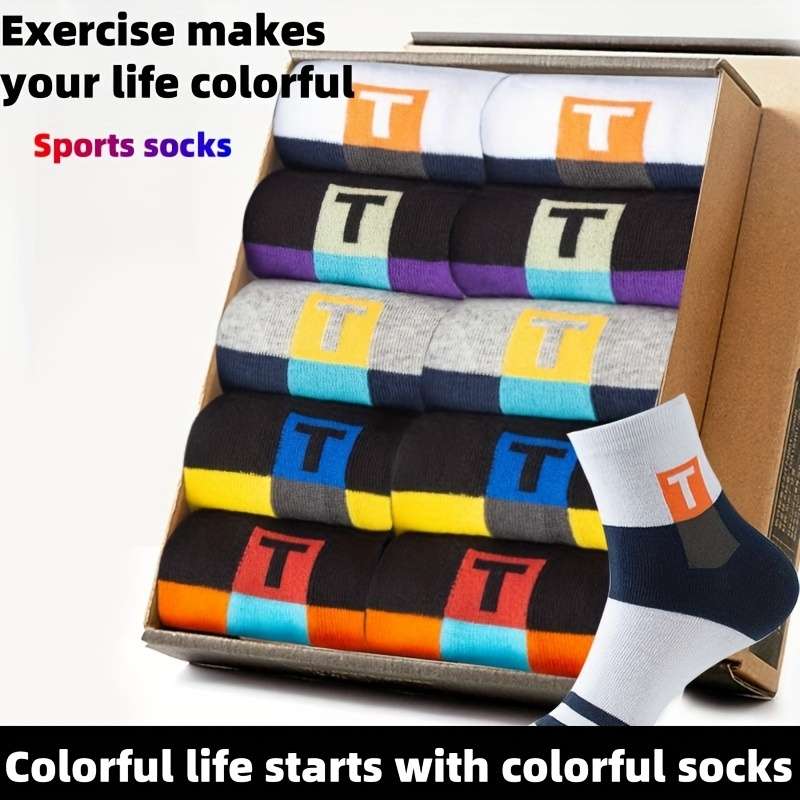5 Pairs Mixed Colors One Size High Elastic Socks