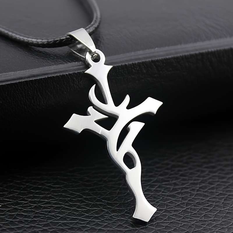 1 Piece Cross Fish Jesus Theme Pendant