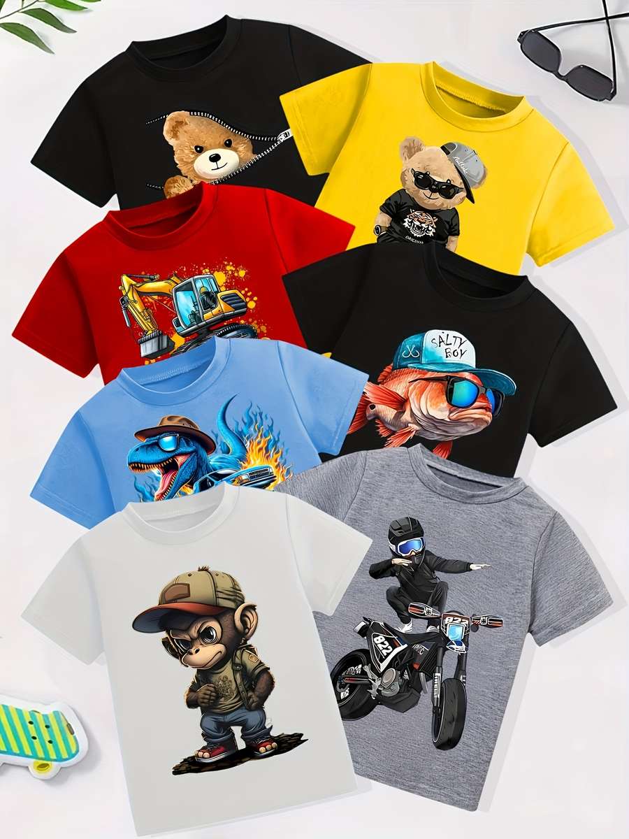 Boys T Shirt Color Mixed Color Size5-6Y
