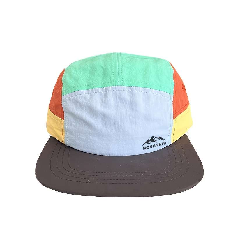 Comfortable And Breathable 5 Panel Hat Hiking Trail Running Hat Printed Pattern Snapback Baseba