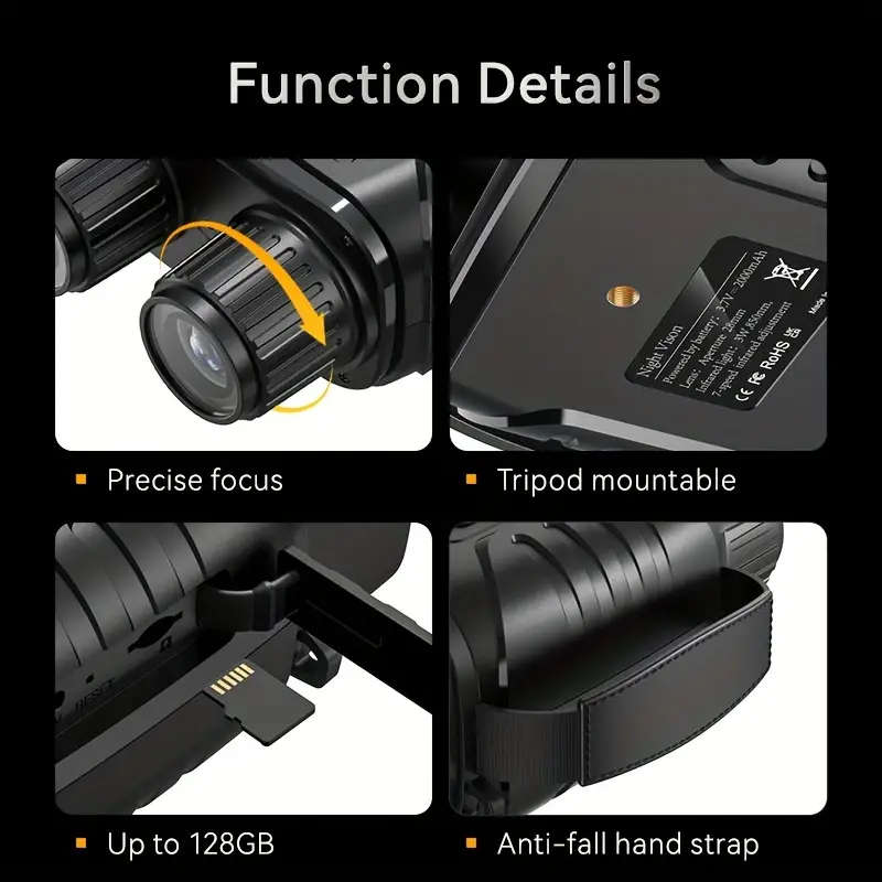 INSKAM Infrared Night Vision Scope 10X Magnification, 800m range, HD 1080P Digital Monocular