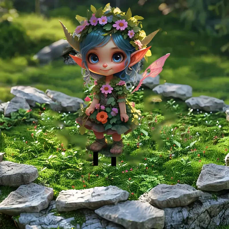 Garden Stake Decor Art Deco Fairy Sun Catcher