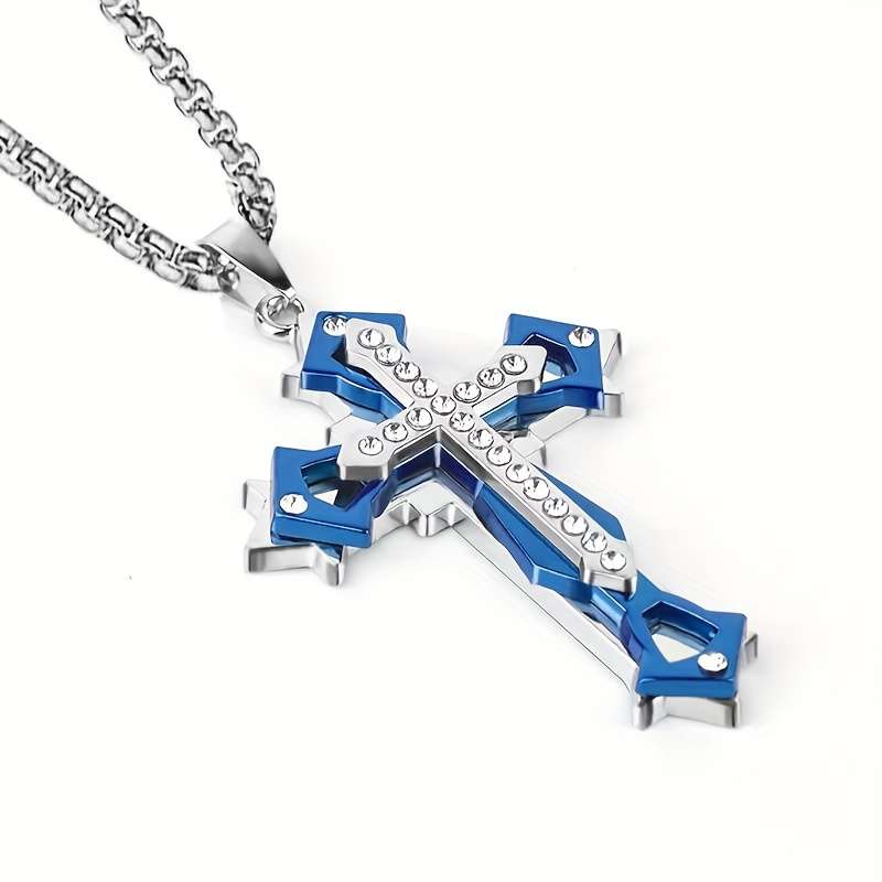1 Piece Blue Jesus Theme Pendant