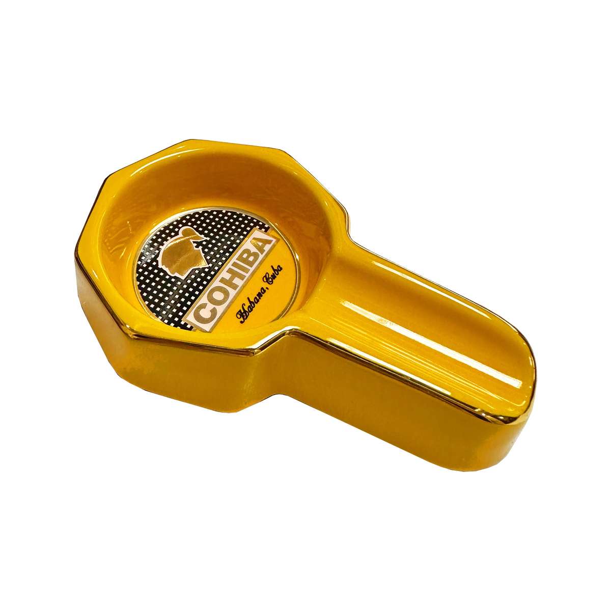 1pc Cohiba Portable Ceramic Cigar Ashtray Creative Irregular Design Non-Electric Smoke Accessory