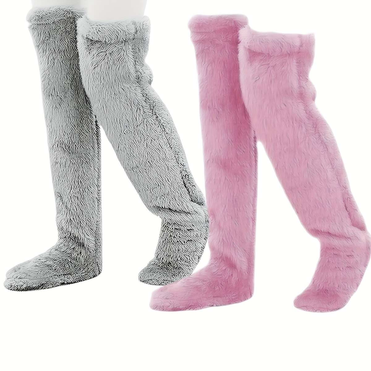 Sock Light Gray Add Pink 2Pairs One Size