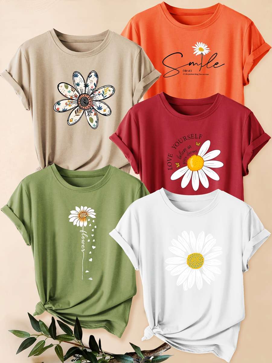 Womens T Shirt Color Orange  Red  White  Black  Apricot Size2Xl