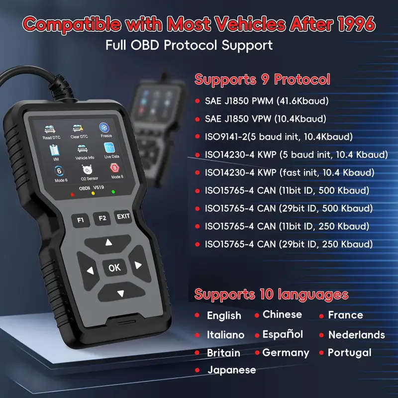 V519 Professional OBD2 Scan Diagnostic Tool
