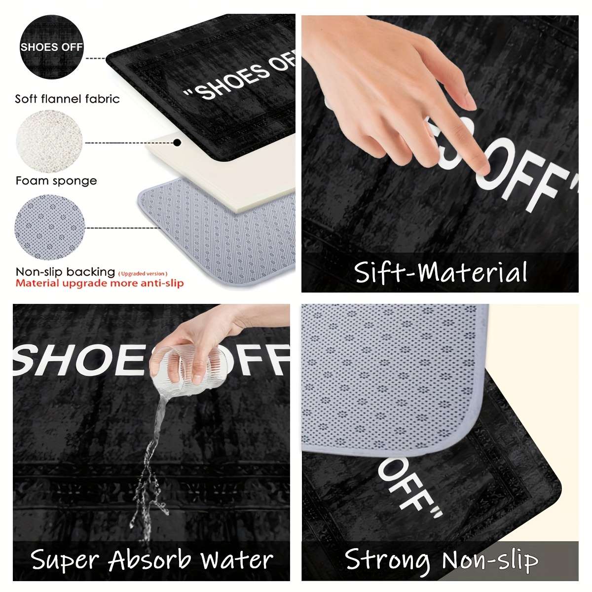 1Pc Back 19.69x31.50inch 50x80cm Floor Mat