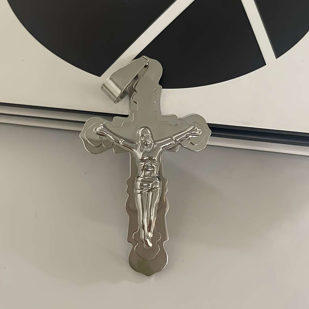 1 Piece Cross Add Necklace Jesus Theme Pendant