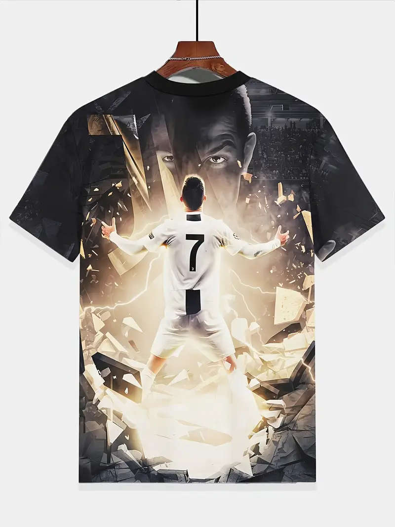 Kids Soccer T-Shirt, Crew Neck - Size: 9-10Y