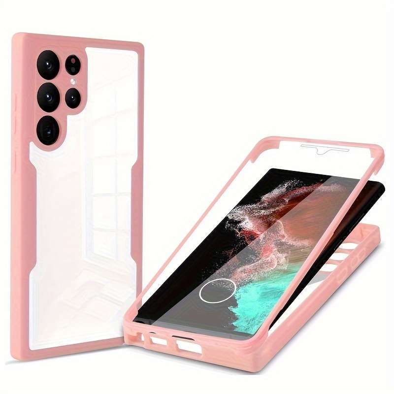 1pc Pink Red For Samsung Galaxy S25 Plus Phone Cases