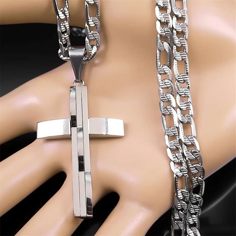 Silvery Jesus Theme Pendant