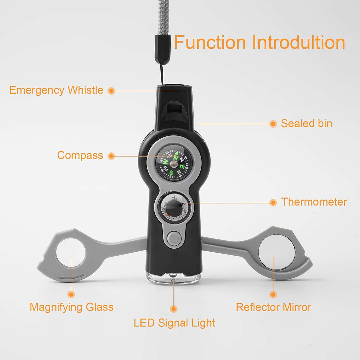 7-in-1 Survival Multifunctional Whistle