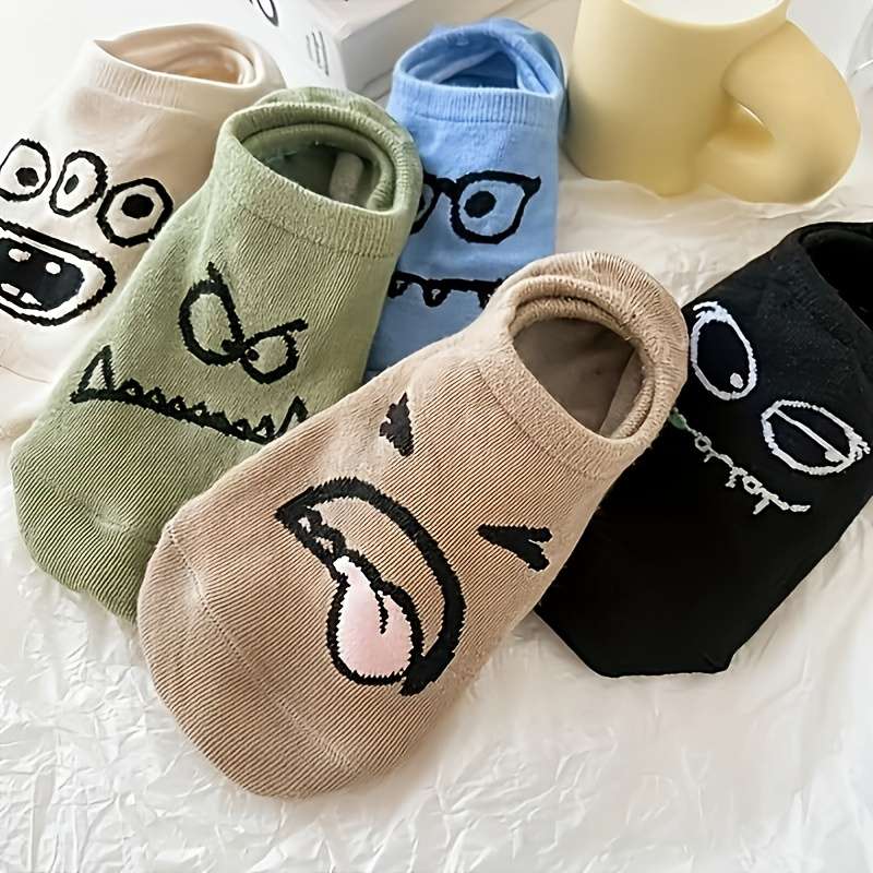 5 Pairs Mixed One Size High Elastic Socks