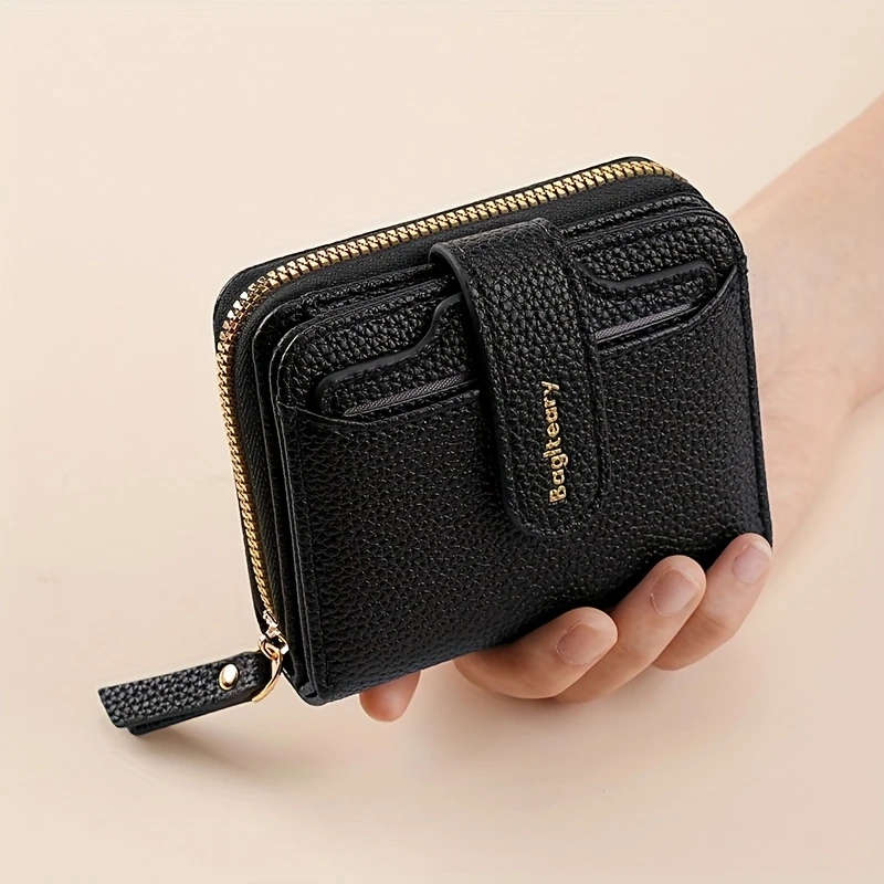 New Lychee Pattern Solid Color Wallet