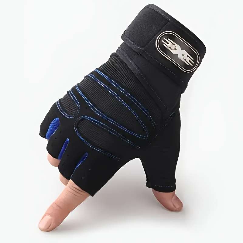 1 Pair Blue Size L Outdoor Sports Gloves