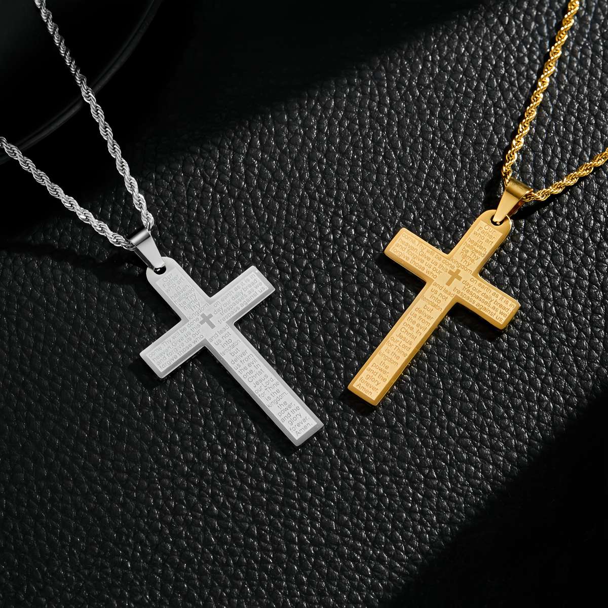 1 Piece Golden Jesus Theme Pendant