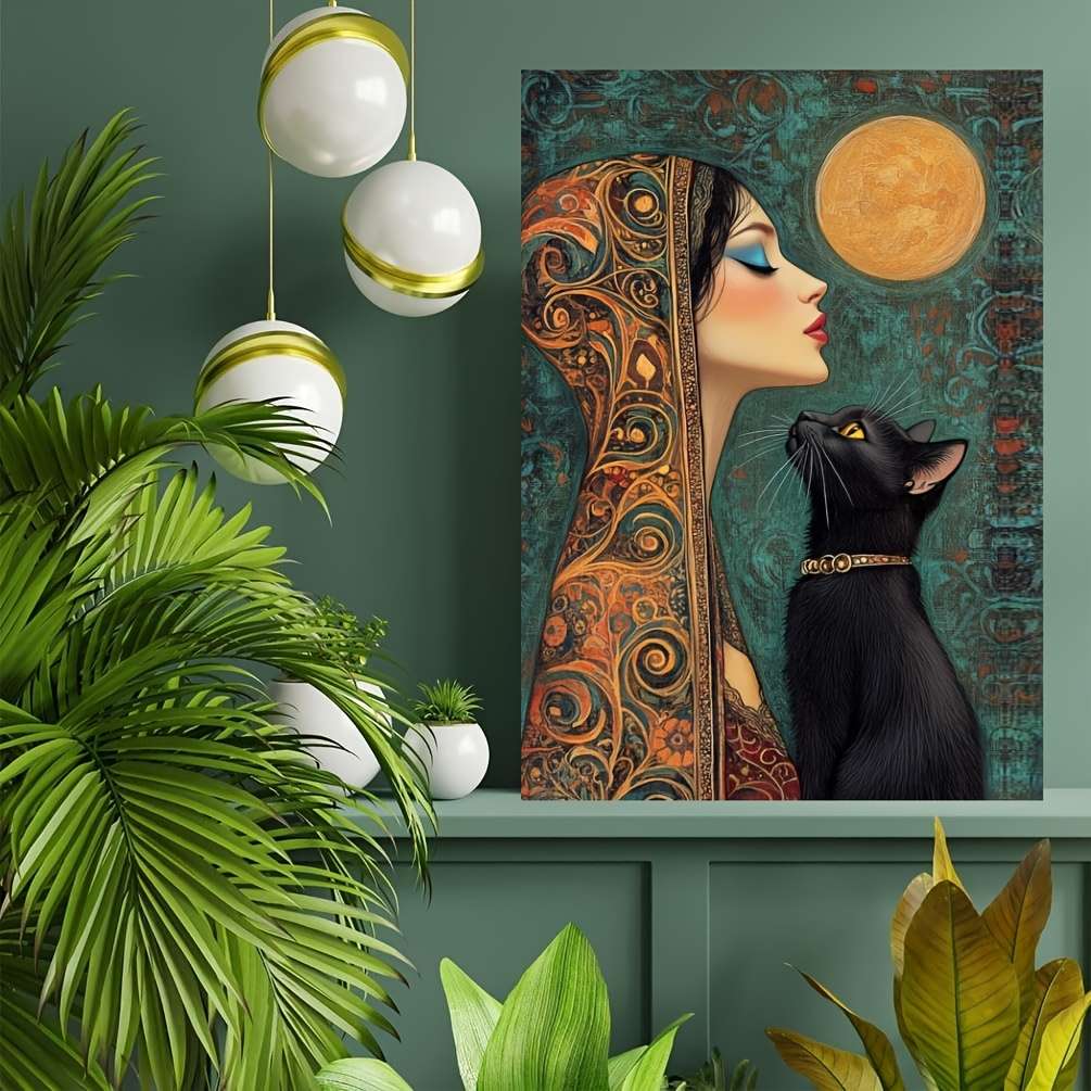 1000pcs Black Cat Puzzle Challenging DIY Brain Teaser with Intricate Artwork Ideal