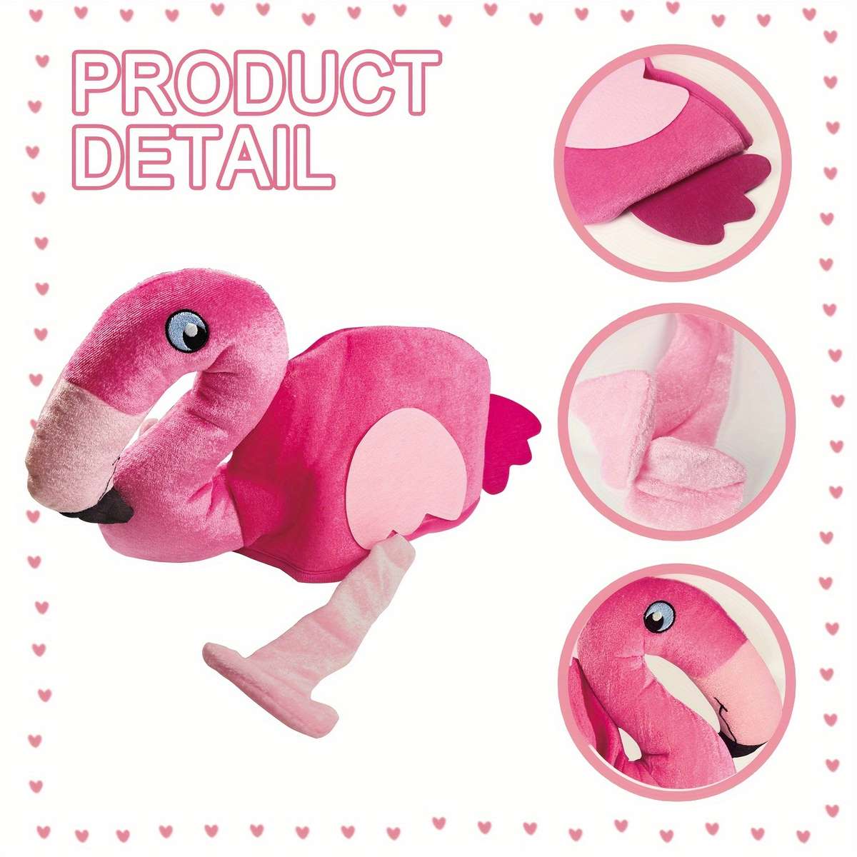 Flamingo Party Hat Soft Cute Animal Costume Accessory