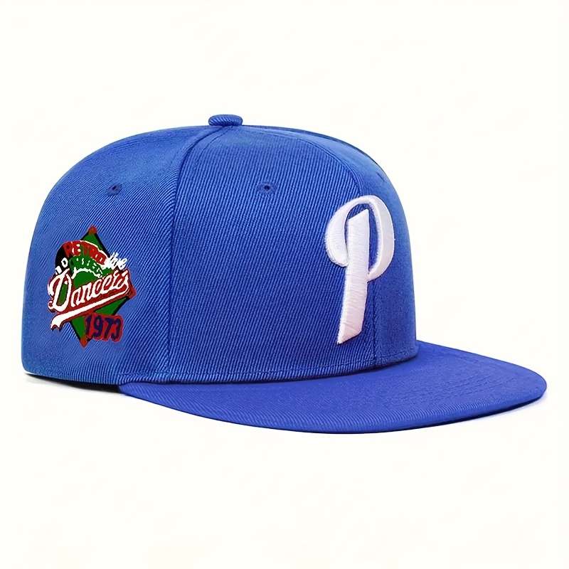 1pc Adjustable Baseball Cap with Embroidered P 1973 Graphic Breathable Polyester Curved Brim