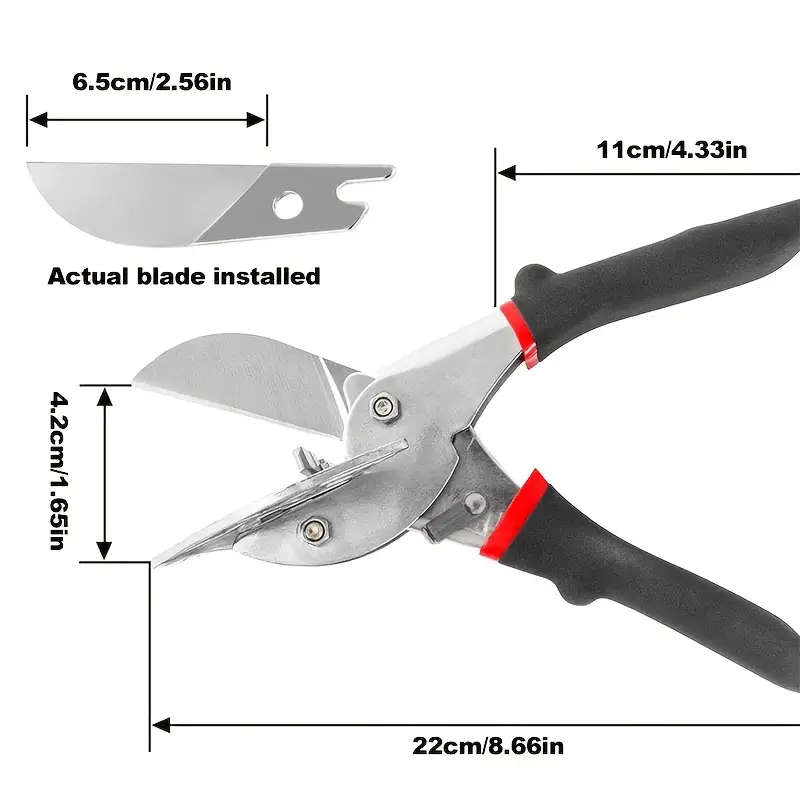 1 Piece Black Handle Angle Cutter Adjustable Angle Scissors