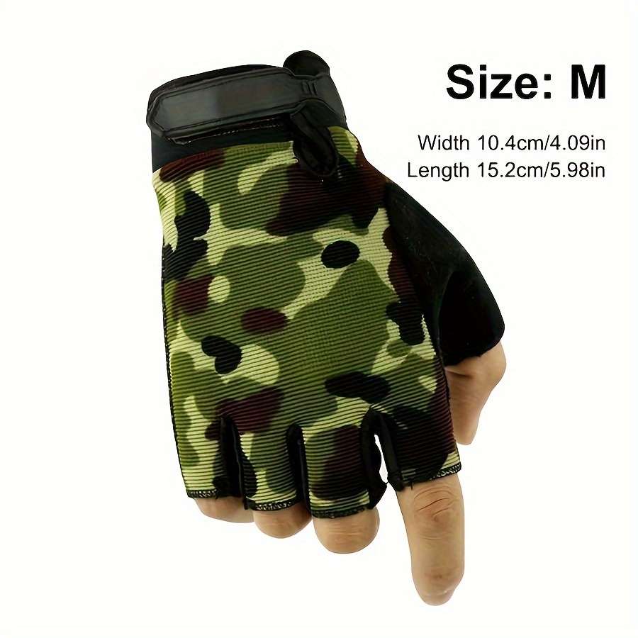 1 Pair Camo uflage Size M Outdoor Sports Gloves