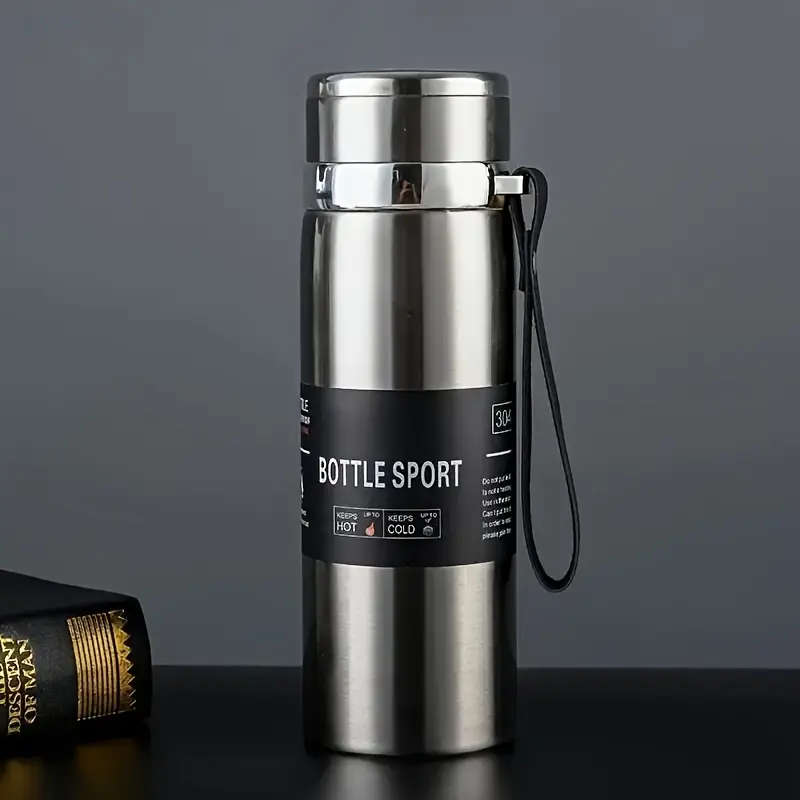 1 Liter Large Thermos Flask In Solid Color