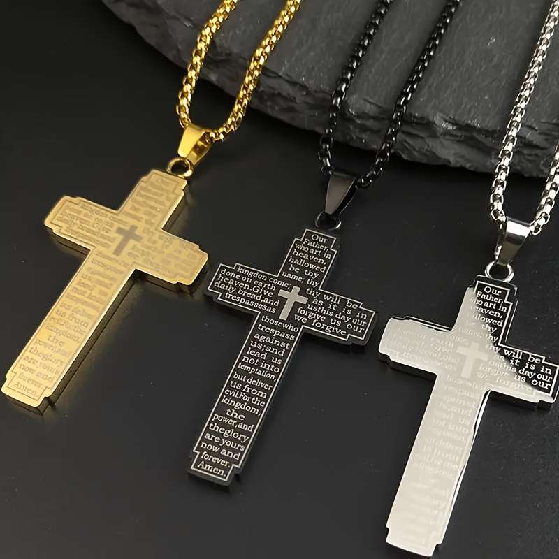 1 Piece Golden Jesus Theme Pendant