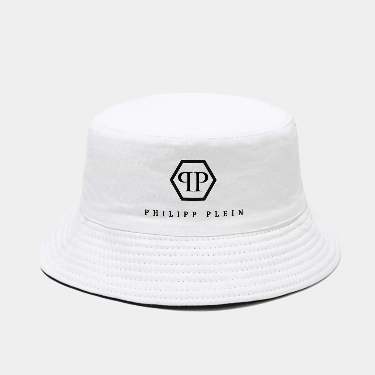 Philipp Plein Bucket Hat Lightweight Polyester Sun Hat With Logo Design Foldable Fisherm