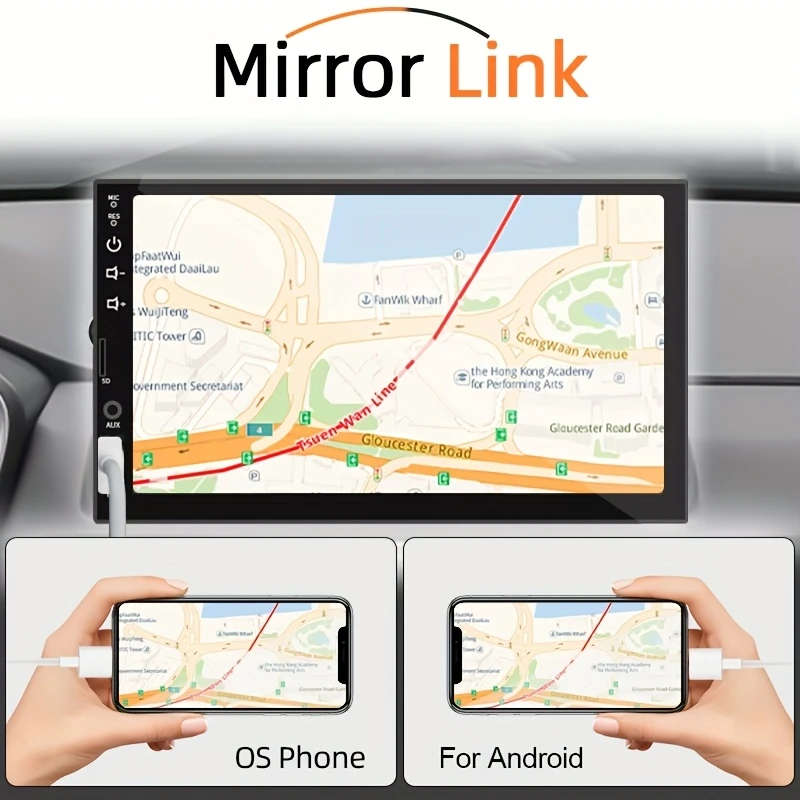 1pc Multimedia Player MP5 Android Auto Carplay 1pc Car Portable 7inch Touch Screen Audio Receiver