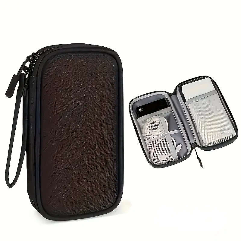 1pc Portable Electronics Organizer Bag Lightweight Travel Storage Pouch