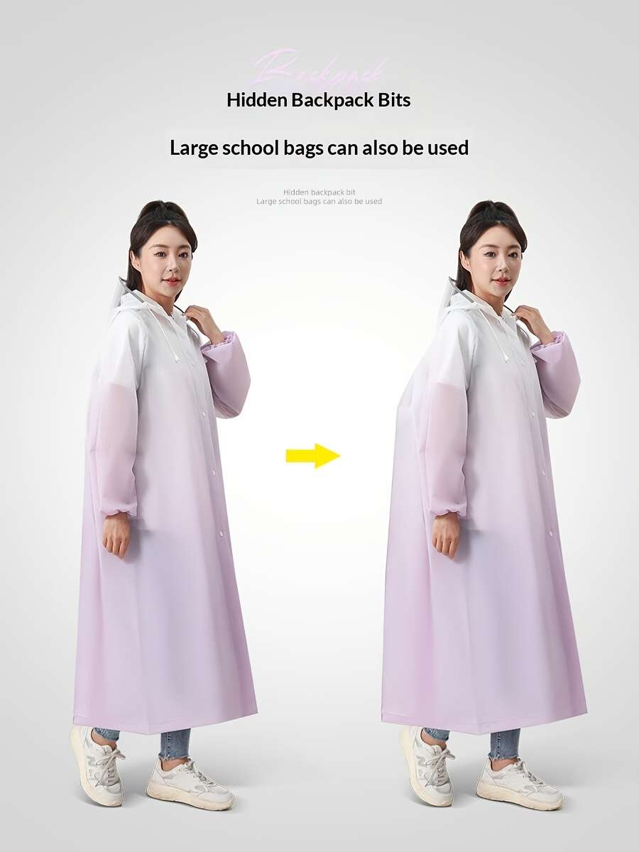 Raincoat Gradient Purple Size Asian M