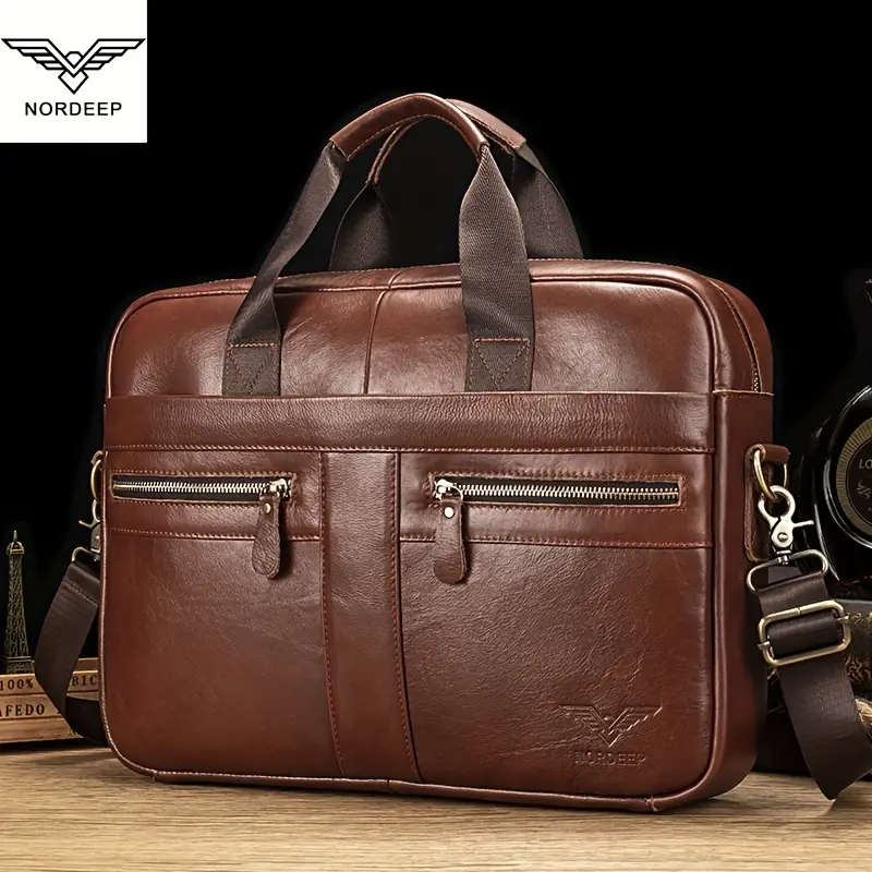 Genuine Leather Laptop Briefcase