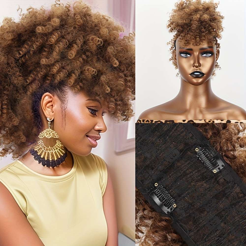 1Pc Camel 40.64cm Fashion Design Wig