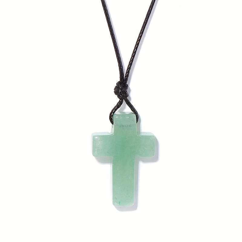 1 Piece Black Onyx Jesus Theme Pendant