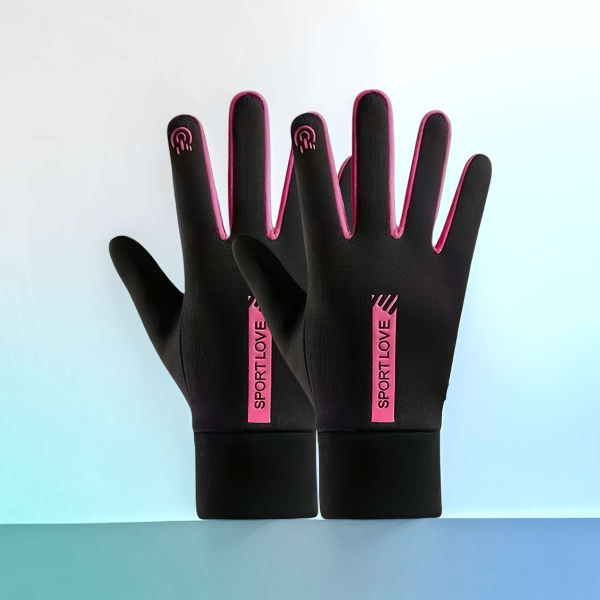 1 Pair Pink Warm Gloves