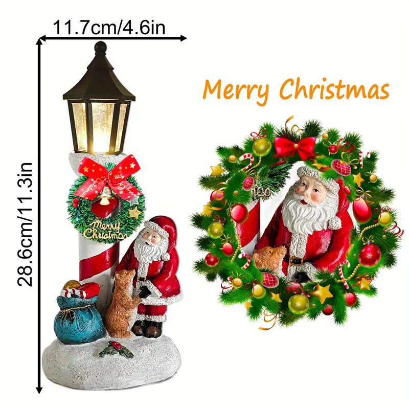 1 x Festive Snowman and Santa LED Lantern