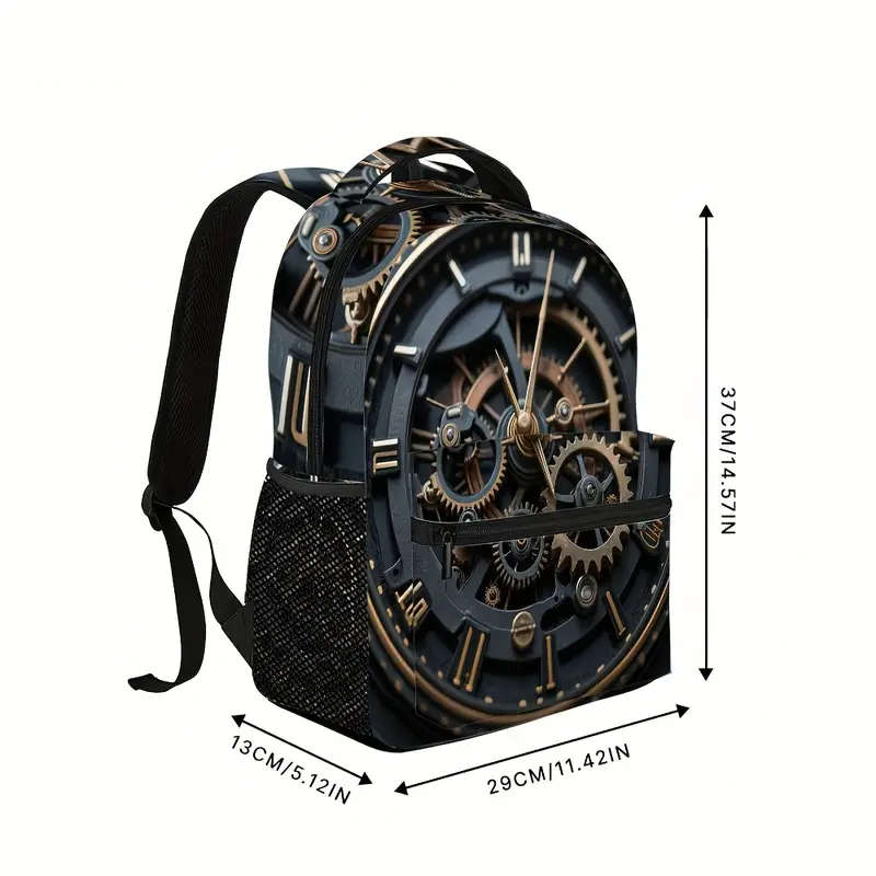 1 x Steampunk Clock Backpack With Adjustable Straps