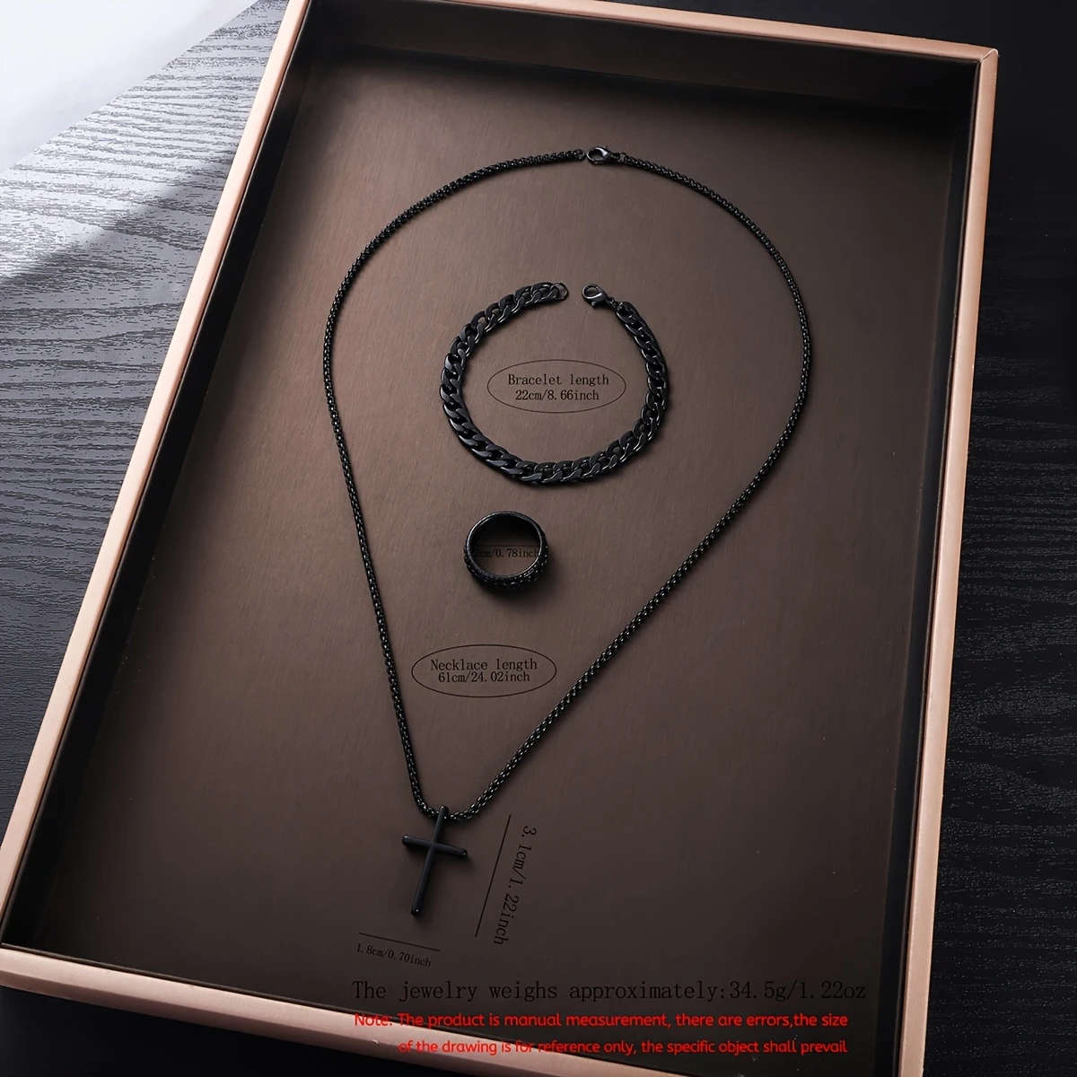 4pcs set Men'S Luxury Business Casual Watch Set Digital Square Plastic Case Silicone Strap