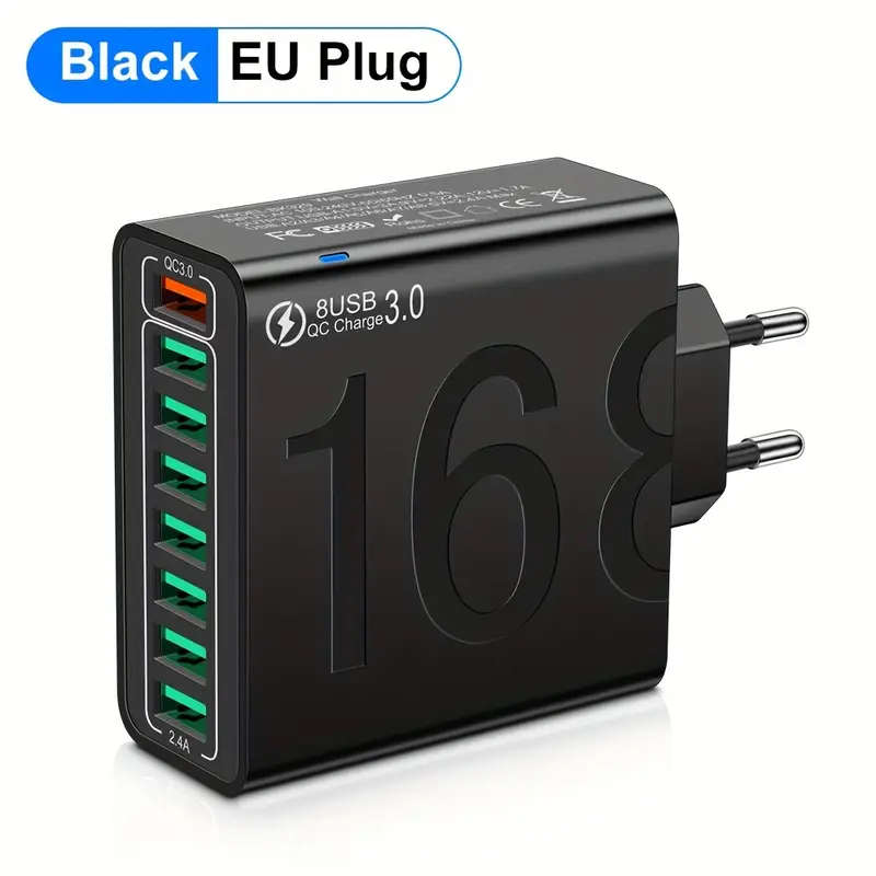 1pc Multiport Fast Charging USB Wall Phone Charger Adapter QC 3.0 USB Phone Charger for iPhone