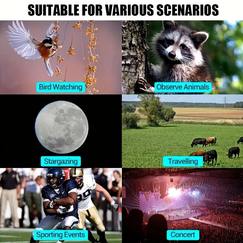 1pc High-Definition 10x42 Monocular Telescope with FMC Lens Manual Focus Durable ABS Perfect for Cam