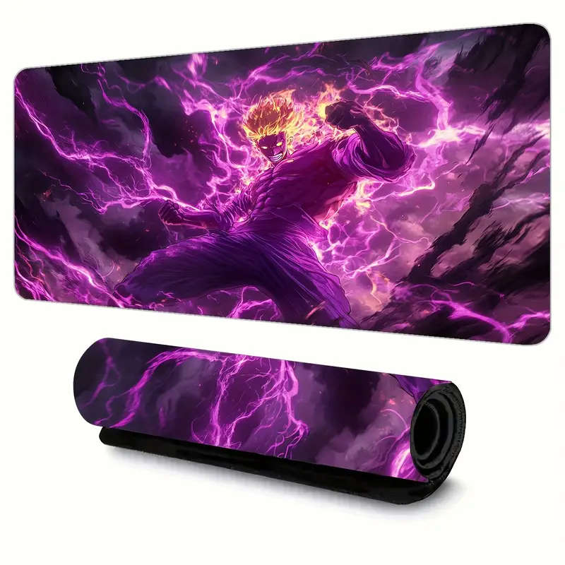 1pc 40x90cm Vibrant Purple Samurai Gaming Mouse Pad Durable Washable Desk Mat