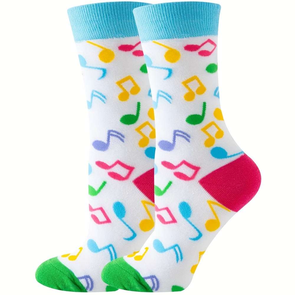 1 Pair Of Mixed Colors One Size Socks