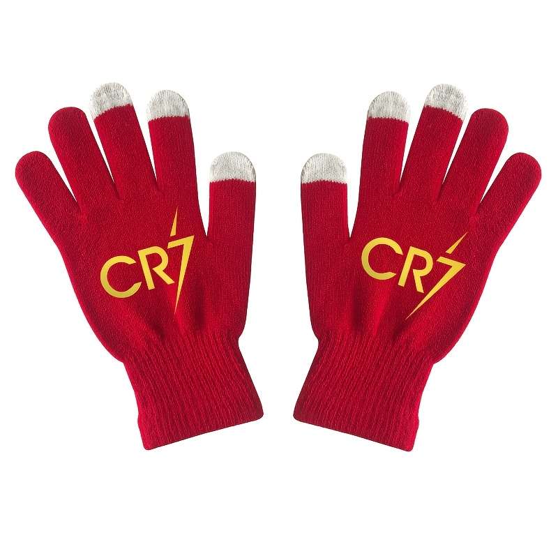 1 Pair Black Lightning Warm Gloves