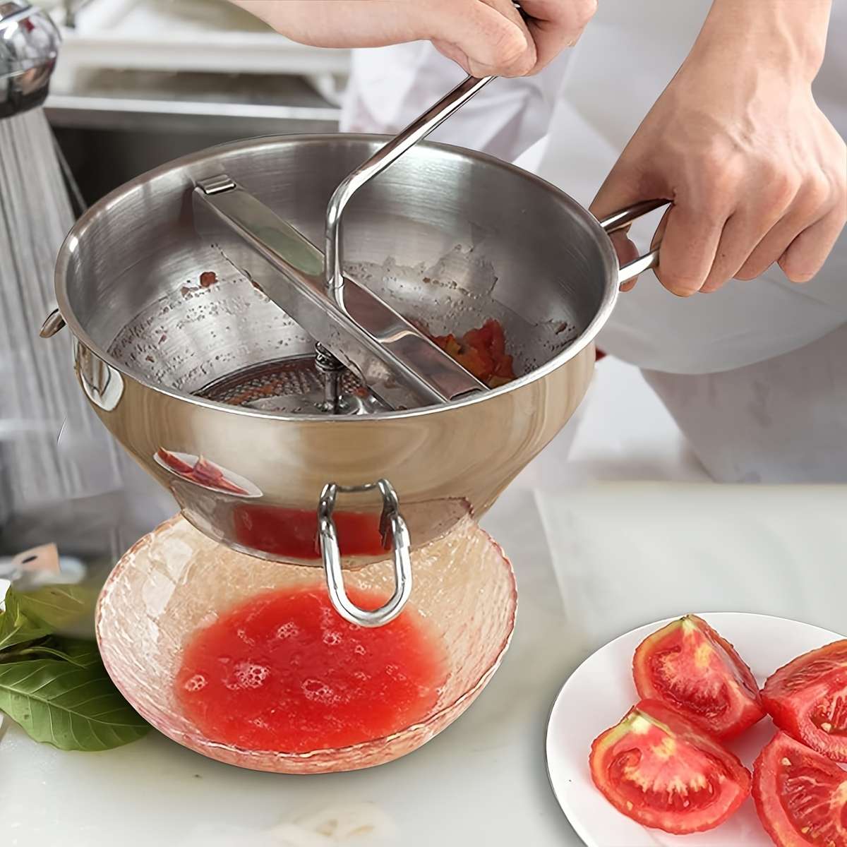 Stainless Steel Jam Grinder Mashed Potatoes Grinder Food Vegetable Blender Potato Masher Vegeta