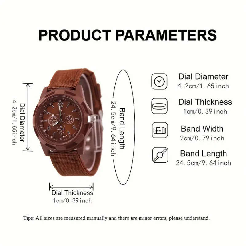 Men's Pointer Casual Style Nylon Strap Quartz Watch